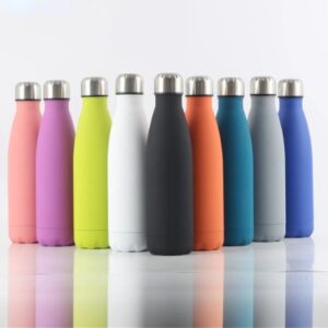 Insulated Stainless Steel Water Bottle Mug Rubber Painted Surface Vacuum Flask Coffee Cup Bottle